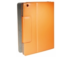 HI5L, Etui und Ständer für das iPad 2, iPad 3 und iPad 4, Lederoptik, Orange / Grau