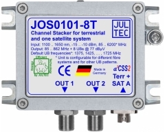 JOS0101-8T, Einkabelumsetzer für 1 Satelliten und Terr.,1x Glasfasereingang FC/PC,8x Receiver im Einkabelmodus/CSS