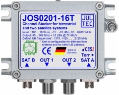 JOS0201-16T, Einkabelumsetzer für 2 Satelliten und Terrestrik,2x Glasfasereingang FC/PC,16x Receiver im Einkabelmodus/CSS a²CSS2