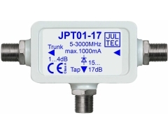 JPT01-17, Breitband-Einfachabzweiger für Einkabelsysteme, 17dB Abzweig