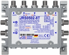 JRS0502-8T, Einkabelumsetzer für 1 (2) Satelliten, a²CSS25 Stammleitungen (passiv), Stämme terminiert,LNB und Einkabelmultischal