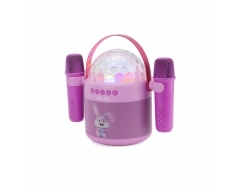 AKAI JoyBox Kids, Karaoke Lautsprecher Set für Kinder mit 2 kabellosen Mikrofonen, Bluetooth 6.0, RGB LED