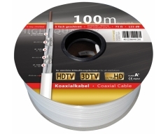 KH133-100RL, Cu-Koaxial Kabel 100m, 5-fach geschirmt, Klasse A+, 123 dB, Eca