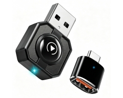 MC3L, Wireless CarPlay Adapter für Apple und Android, Für Apple (ab iOS 12.1) & Android (ab v10.0). USB A, inkl. USB C Adapter