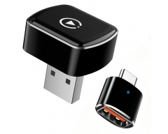 MC4L, Wireless CarPlay & Android Auto Adapter, Für Apple (ab iOS 12.1) & Android (ab 10.0), Dual-WLAN (5,8 / 2,4 GHz) & Bluetoot