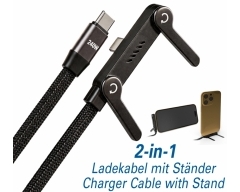 MH5L, 2-in-1 USB C Ladekabel und Ständer