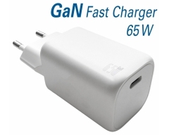 MQ6WL, GaN Schnellladegerät 65 W, 1x USB C, Eingang: 100–240 V, Ausgang: 1x USB C  5 V - 20 V, PPS &  AVS Unterstützung