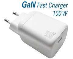 MQ7WL, GaN Schnellladegerät 100 W, 1x USB C, Eingang: 200-240 V, Ausgang: 5 V – 20 V (max. 5 A / 100 W), PPS & AVS Unterstützung