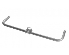 Mastausleger - U-Form, Stahl, 55cm, 2-fach, Ø 38mm