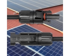 PVK1-10L schwarz, 10,0m, Photovoltaik Kabel 6 mm² mit Steckverbinder