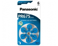 PANASONIC Zinc-Air PR675 (PR44) BL6 (Hearing Aid)