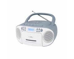 RCR2260DAB weiß/blau, Boombox mit DAB+ Radio, Kassette, CD, MP3, USB und AUX-In