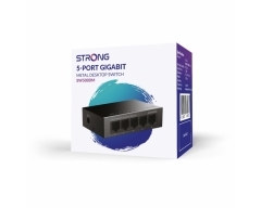 Gigabit LAN Switch; 5 Ports; LED-Statusleuchten; Metall