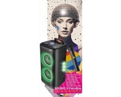 Opticum RED SOUND X3 Partybox, Laser-Beleuchtung, 40Watt, Karaoke, 6,5"