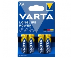 VARTA 4906,Longlife Power AA, Batterie Alkaline LR06, Mignon 1,5V,  Blister (4)