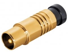 FSQ1GL, IEC-Kompressionstecker für Kabel-Ø 6,8 - 7,2 mm, vergoldet