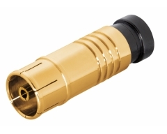 FSQ2GL, IEC-Kompressionskupplung für Kabel 6,8 - 7,2 mm, vergoldet