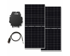 PV-Balkonkraftwerk 600W, (keine Halterung), 4m, mit 2 x 415W bifaziale PV-Module, APsystems Wechselrichter (made in EU)