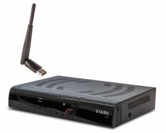 VIARK DVB-S2 Full HD Receiver H.265 USB LAN WLAN schwarz