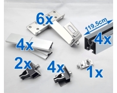 SET-Schrägdach/Ziegeldach Aufständerung - für 2 x PV-Module 30mm RH (hochkant, nebeneinander)