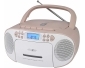 RCR2260 weiß/pink, Boombox mit Radio, MP3/CD, Kassette und AUX-IN