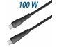 C529-0,5L, 0,5 m, USB C Kabel 100 W mit E-Marker Chip und Soft-Touch Silikonmantel