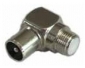 FB02 W-HQ Adapter F-Buchse-IEC-Stecker ,hochwertiger Adapter, Winkel - Ausführung, ideal für Kompressionsstecker