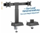 HL66-2L, Monitor Halterung für 2 Monitore mit Eye Level Höhenverstellung, für Bildschirme 17" - 27"
