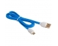 MBFL-30 blau, USB - Micro-USB-Flachkabel, 3,0m